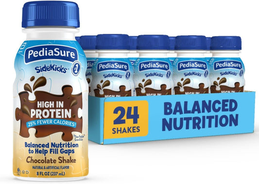PediaSure SideKicks Kids Protein Shakes, 10g Protein, Chocolate, 24 Pack