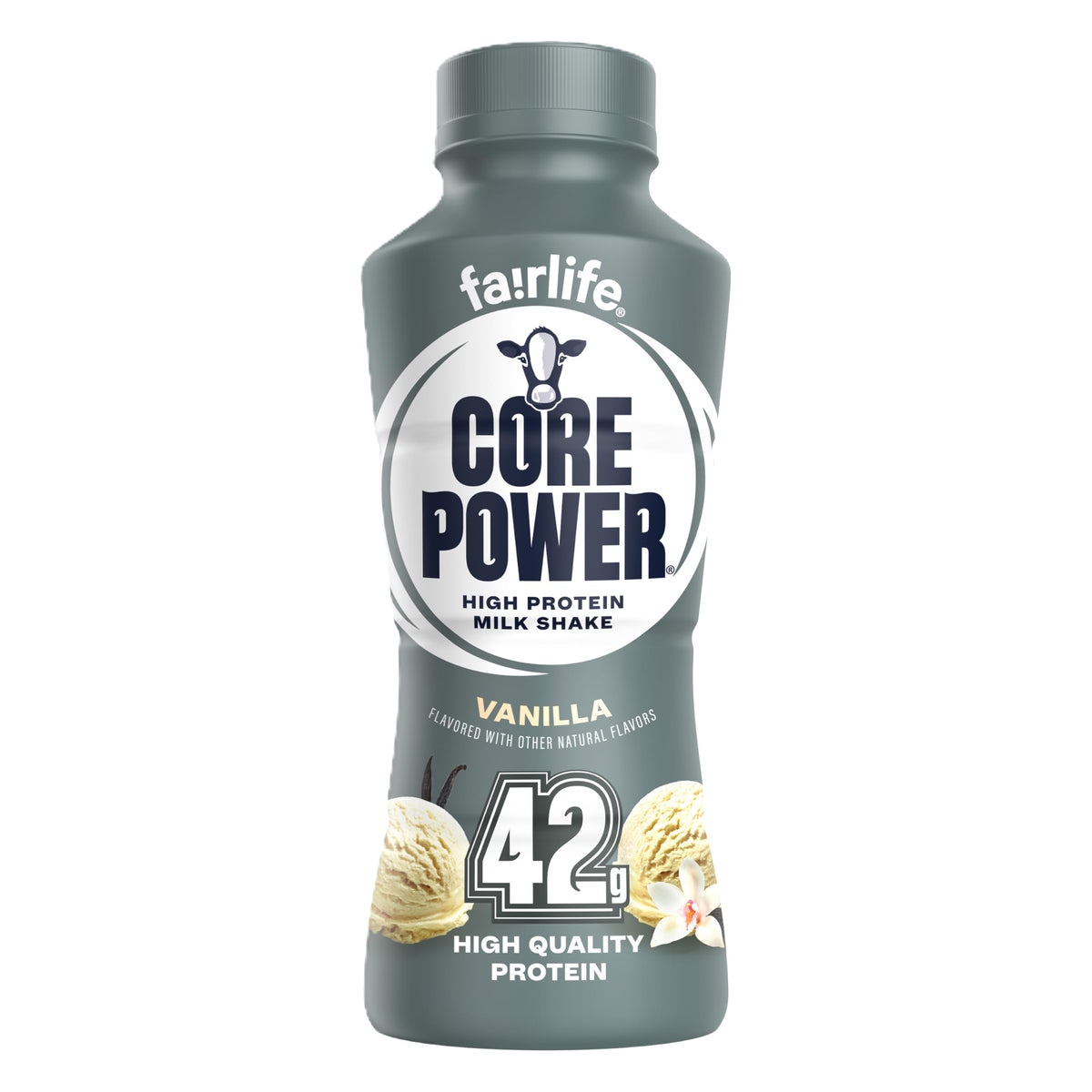 Core Power Fairlife Elite 42g High Protein Milk Shake Bottle, Ready To Drink for Workout Recovery, kosher, Liquid, Vanilla, 14 Fl Oz (Pack of 12)