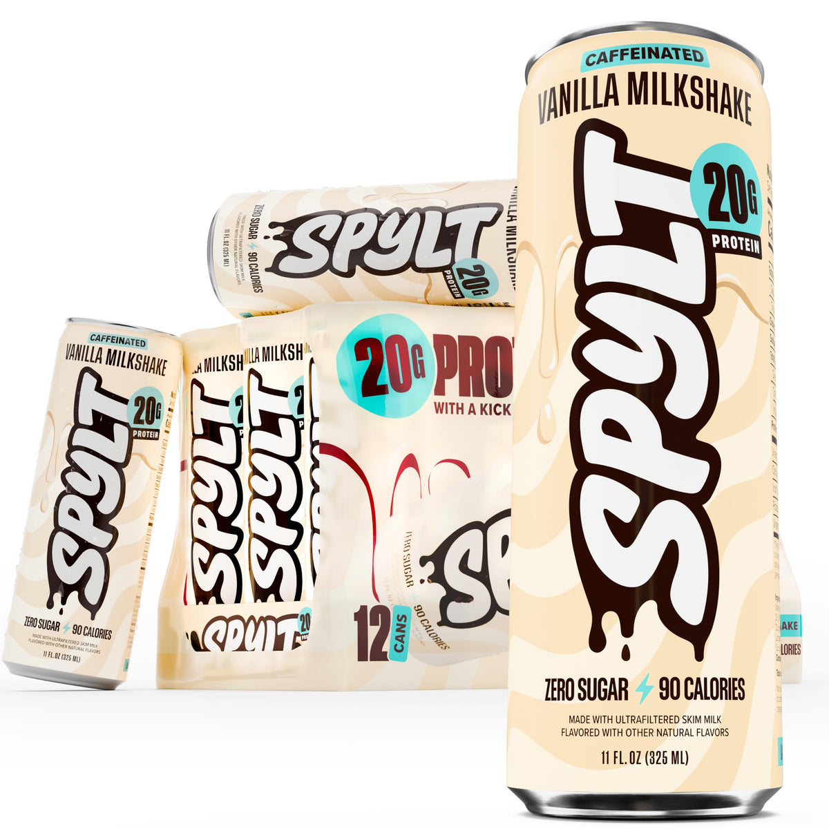 Spylt High Protein Milk Drink Variety Pack, 20g Protein, 60mg Caffeine