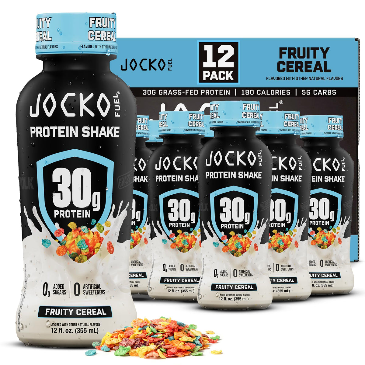 Jocko Fuel High Protein Shakes, Chocolate, 12 fl oz | 12 Pack